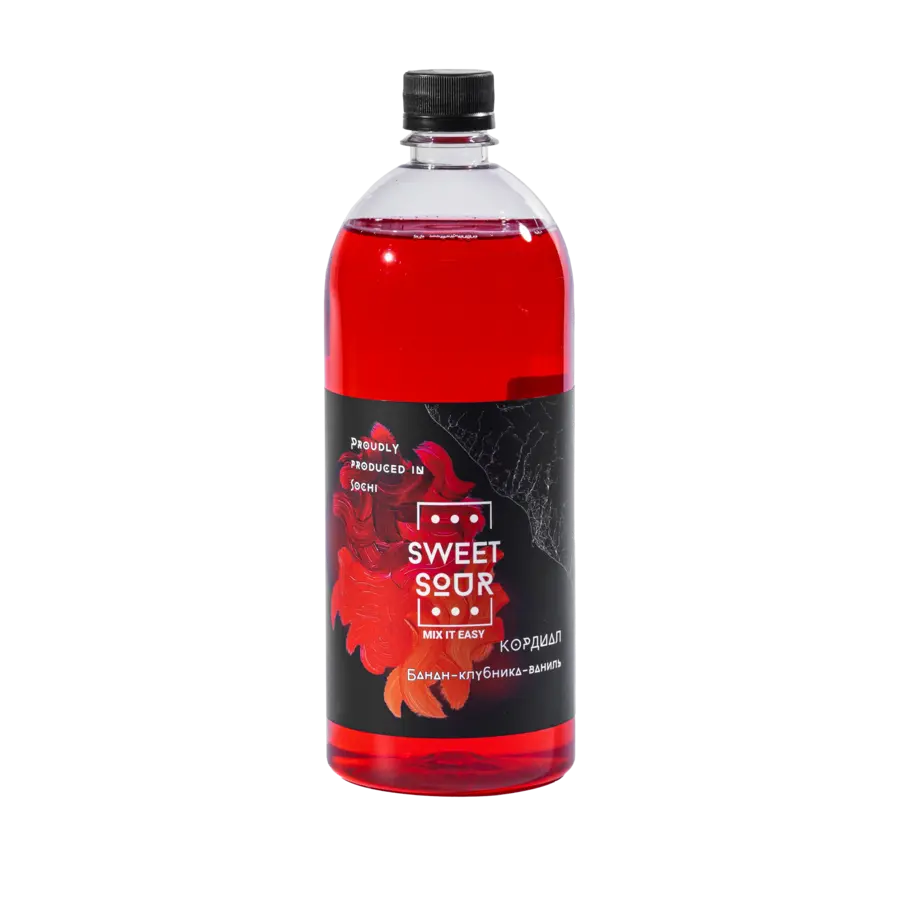 Кордиал Sweet&Sour Банан Клубника Ваниль 1л ПЭТ