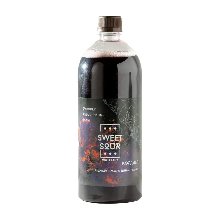Кордиал Sweet&Sour Черная смородина Гранат 1л ПЭТ
