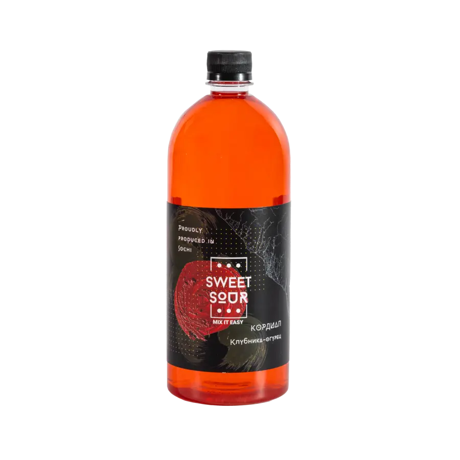 Кордиал Sweet&Sour Клубника Огурец 1л ПЭТ