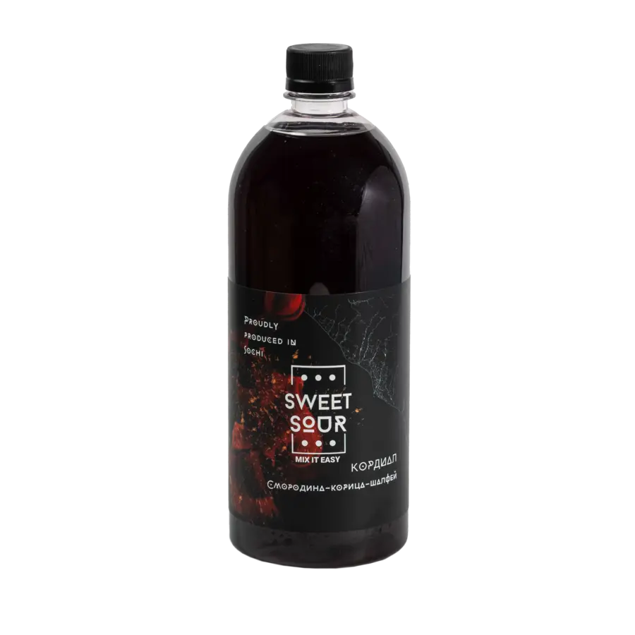Кордиал Sweet&Sour Черная смородина Корица Шалфей 1л ПЭТ