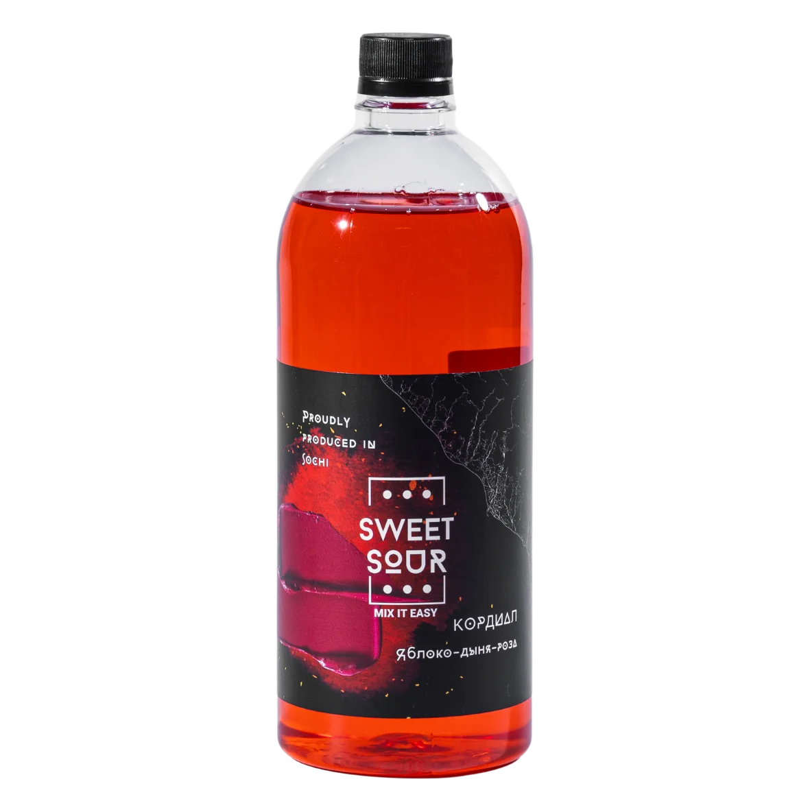 Кордиал Sweet&Sour Яблоко Дыня Роза 1л ПЭТ