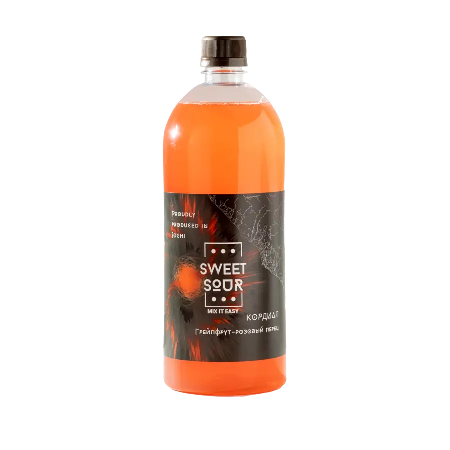 Кордиал Sweet&Sour Грейпфрут Розовый перец 1л ПЭТ