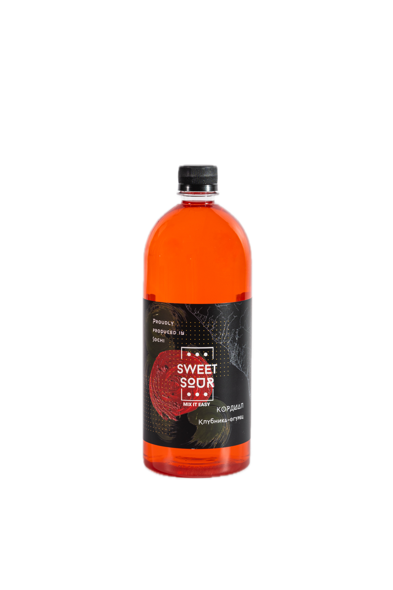 Кордиал Sweet&Sour Клубника Огурец 1л ПЭТ